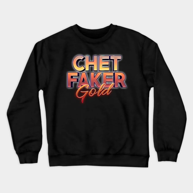 Gold Chet Faker Crewneck Sweatshirt by lefteven